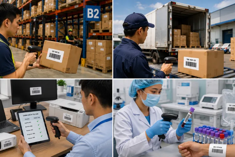 Code 39 được ứng dụng trong quản lý kho hàng, logistics, kiểm kê tài sản doanh nghiệp và theo dõi thông tin trong môi trường y tế