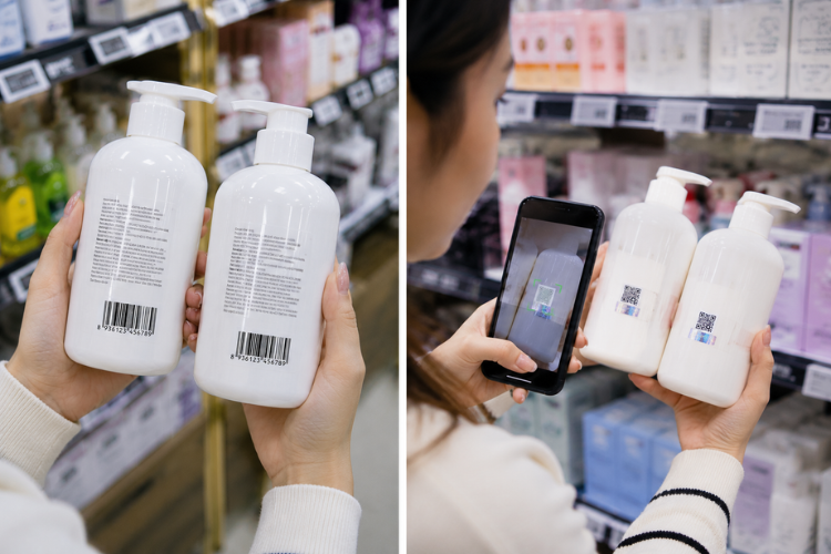 Hai sản phẩm có thể sử dụng cùng mã vạch nhưng tem QR chống giả được cấp riêng cho từng sản phẩm