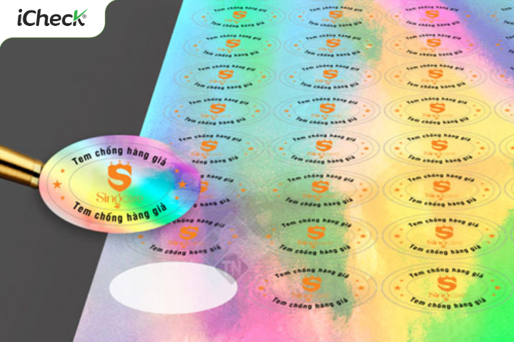 Mẫu tem oval 7 màu