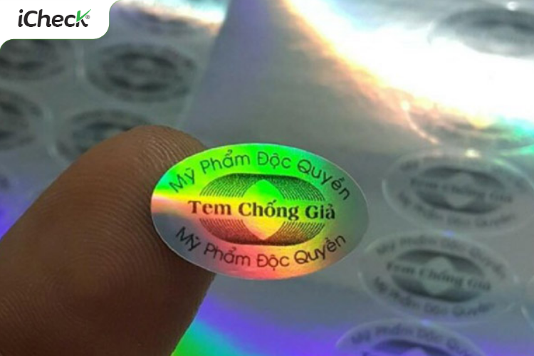 Mẫu tem 7 màu cho mỹ phẩm