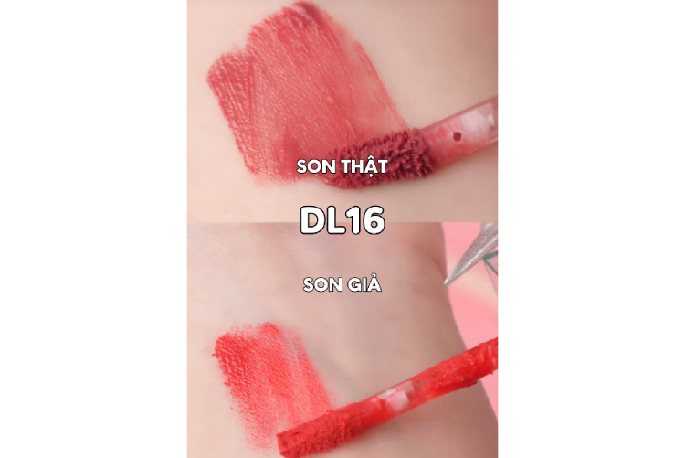 Chất son chính hãng có kết cấu mềm mịn, dễ tán