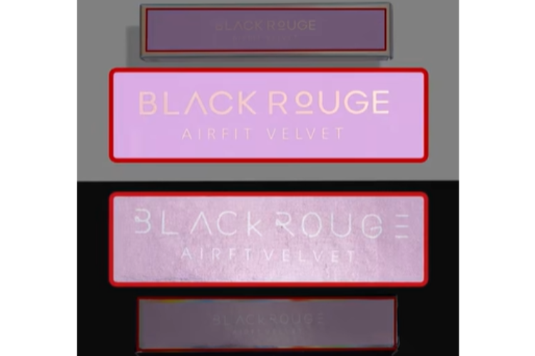 Sự khác biệt giữa logo hàng thật (bên trên) và logo hàng giả (bên dưới) (Nguồn: TikTok Blackrouge Việt Nam)
