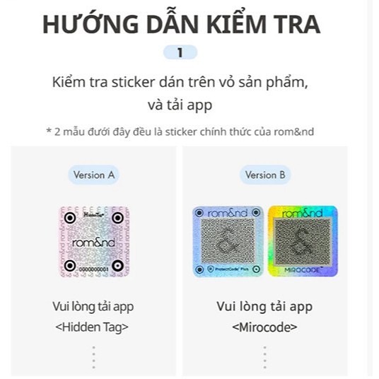 Check romand thật giả bằng Hidden Tag hoặc Microcode được đánh giá với mức độ tin cậy cao