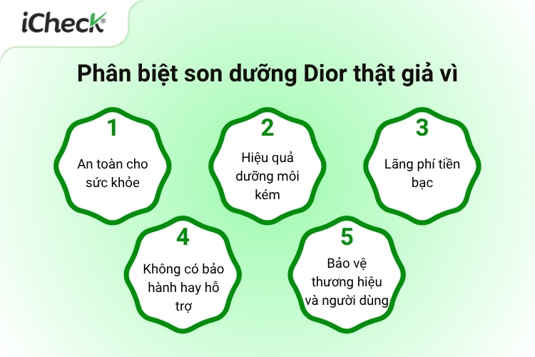 5 Lý do cần phân biệt son dưỡng Dior thật giả