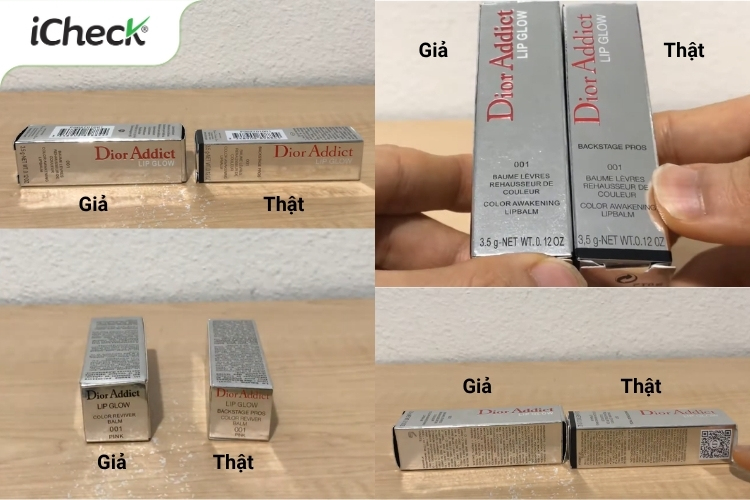 Phân biệt son dưỡng Dior thật giả qua bao bì