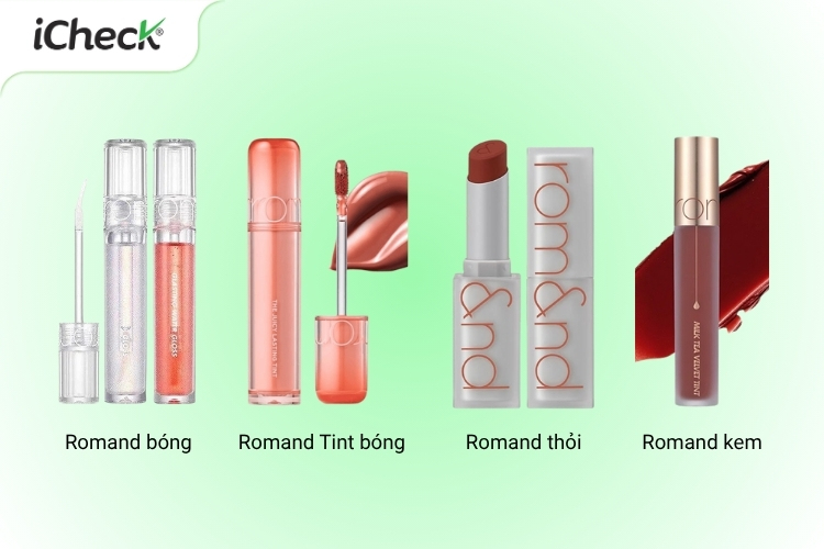 4 dòng son nổi bật của Romand