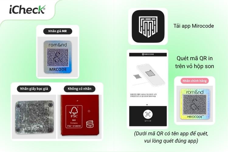 Mirocode – công cụ xác thực mới nhất giúp người dùng kiểm tra son Romand chính hãng