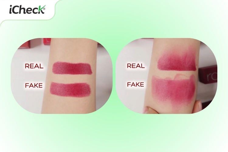 Test son Romand thật giả trên tay