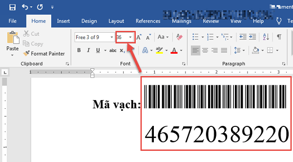 cách tạo mã vạch trong word 2010