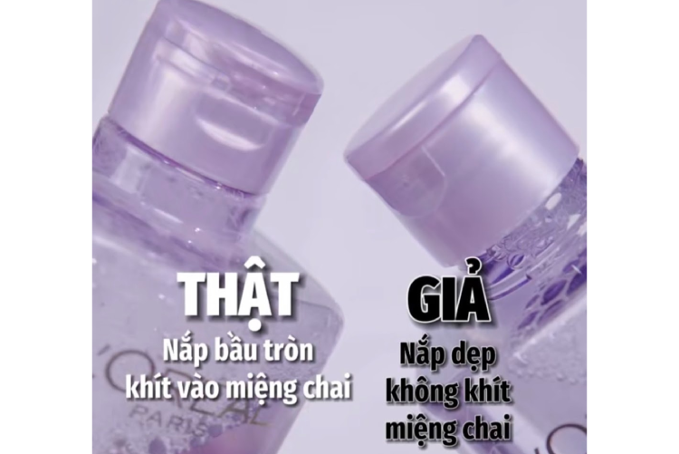 Nắp chai cũng là một chi tiết dễ kiểm tra bằng mắt thường.