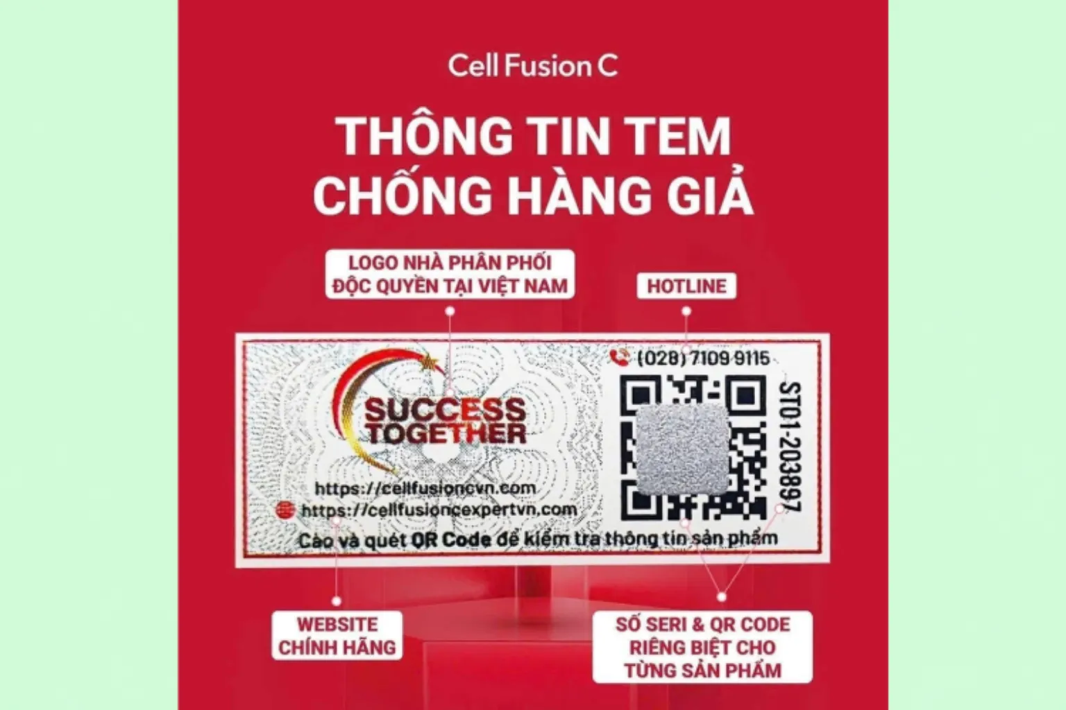 Bạn cũng nên kiểm tra kỹ phần tem có dấu hiệu bị bóc, dán lại hoặc thay thế hay không. (Nguồn: Facebook Cell Fusion C Expert)