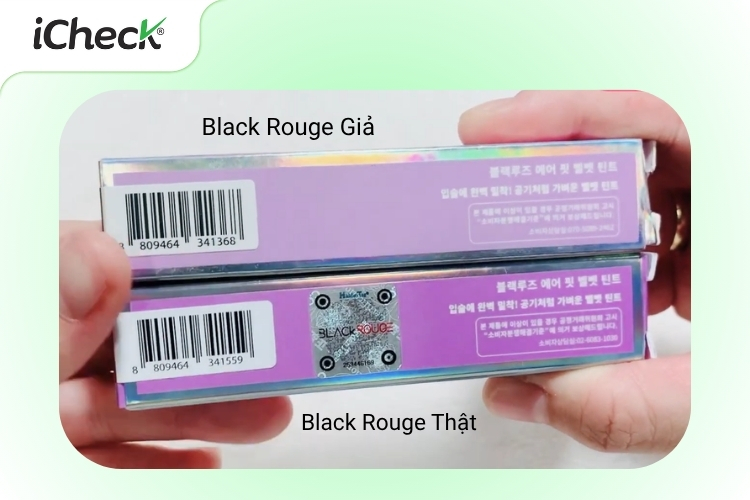 Phân biệt son Black Rouge thật giả qua tem Hidden Tag