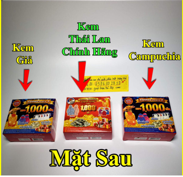 cách nhận biết kem Kone giả và thật thông qua mặt sau của sản phẩm 