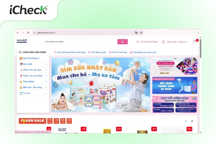 Trang web chính thức của Sakuko - Nhà phân phối sữa Meiji chính hãng