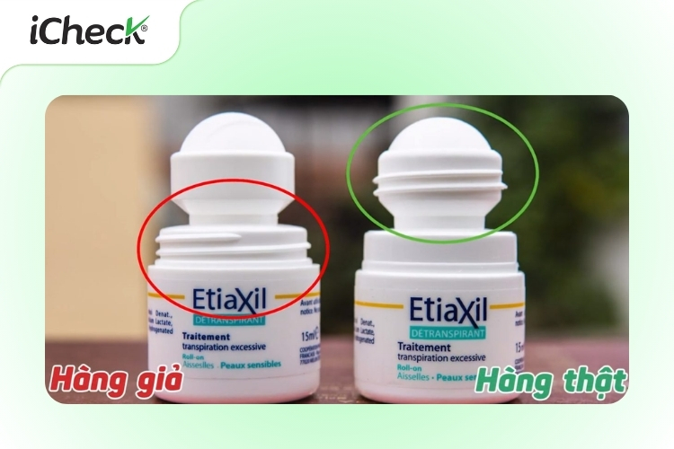 Phân biệt lăn khử mùi Etiaxil thật và giả qua thiết kế thân chai