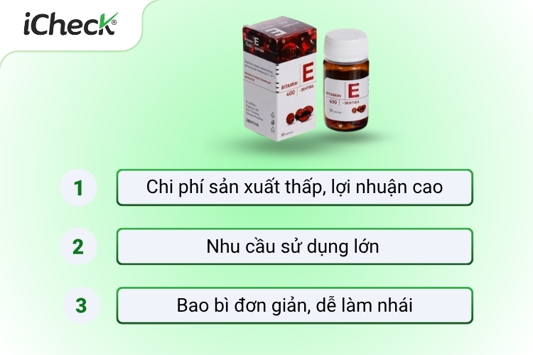 3 Lý do Vitamin E đỏ bị làm giả nhiều 