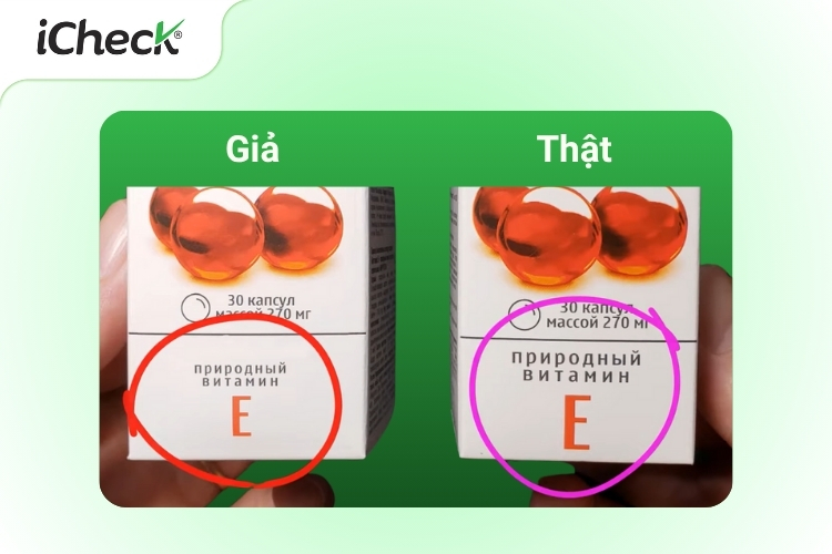 Phân biệt vitamin E đỏ thật giả qua chữ bên ngoài bao bì (Ảnh 2)