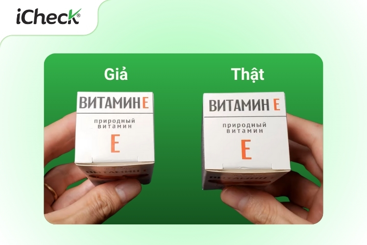 Phân biệt vitamin E đỏ thật giả qua chữ bên ngoài bao bì (Ảnh 3)