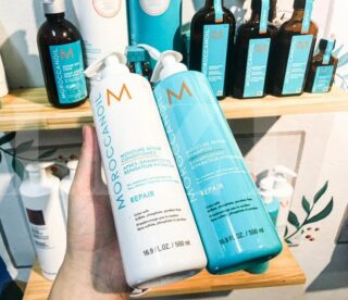 ph&acirc;n biệt dầu gội moroccanoil thật giả