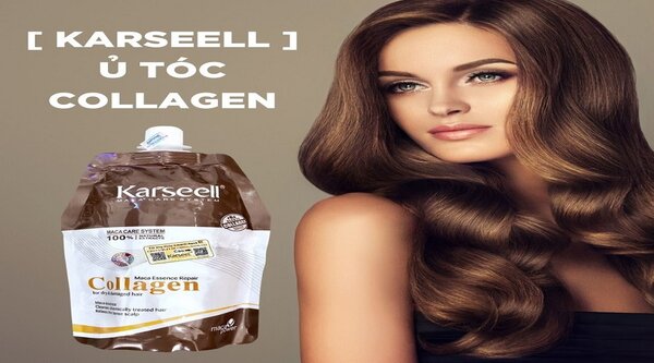 Dầu hấp tóc collagen karseell maca siêu mềm mượt tóc 500ml