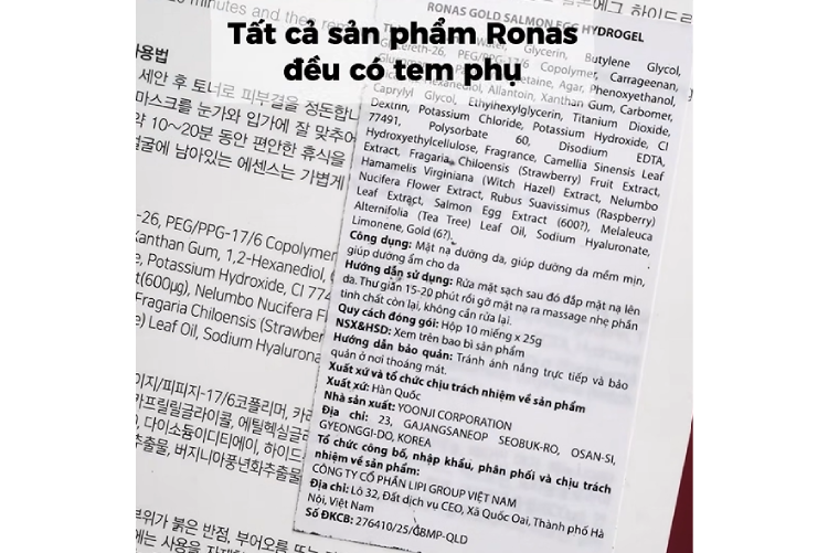 Tất cả sản phẩm chính hãng đều có tem phụ tiếng Việt 