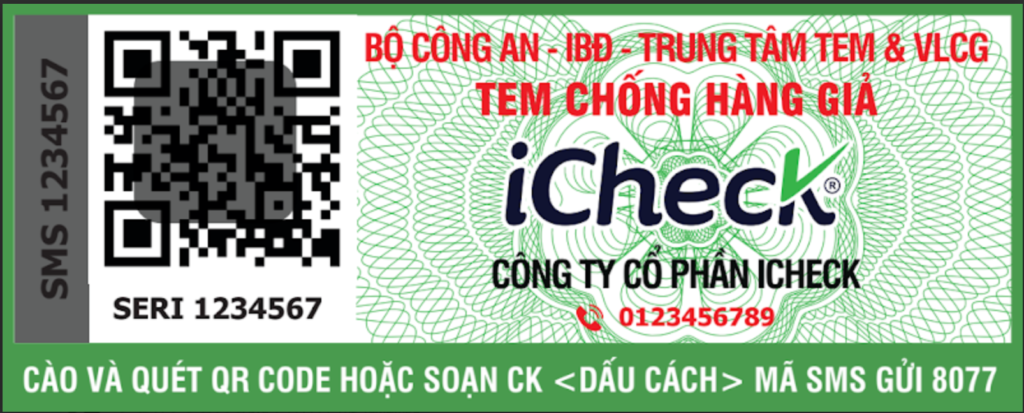 Mẫu tem chống giả QR Code của iCheck