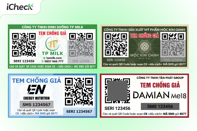Tem SMS kết hợp QR Code