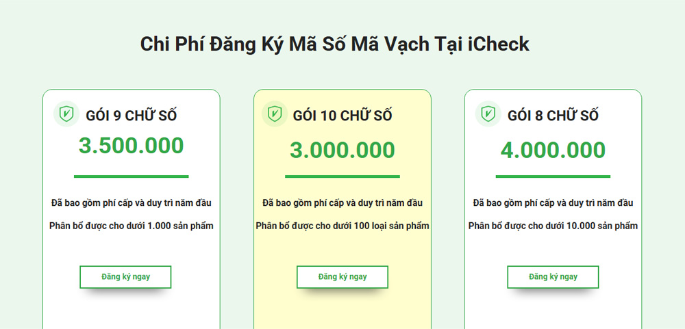 Liên hệ ngay iCheck để được tư vấn chi tiết về mức phí đăng ký mã vạch sản phẩm!