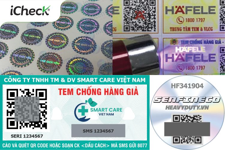 Hình ảnh một số loại tem chống hàng giả hiện nay