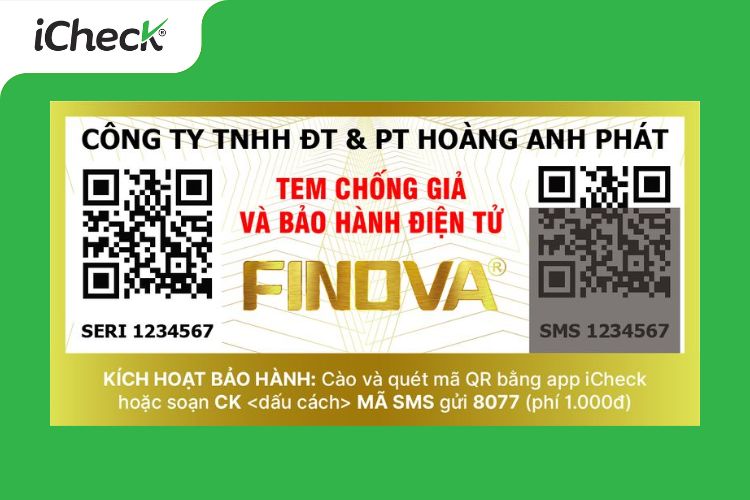 Mẫu tem bảo hành điện tử QR + SMS