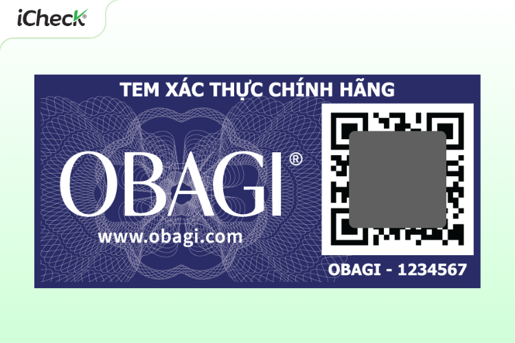 Mẫu tem chống hàng giả Obagi (mới nhất)