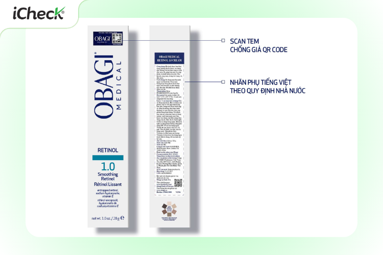 Tem chống hàng giả Obagi và mẫu tem phụ Tiếng Việt