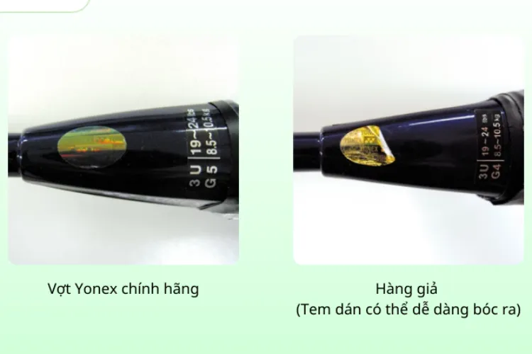 Tem chống giả vợt yonex