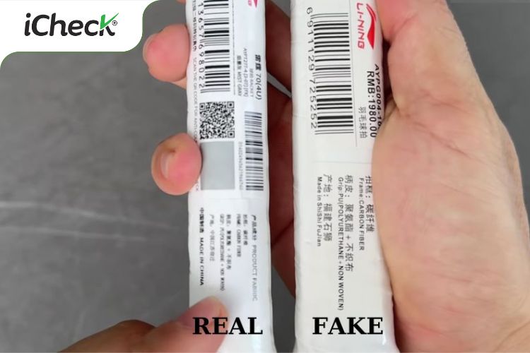 Kiểm tra mã vạch, quét mã QR trên cán vợt để xác thực