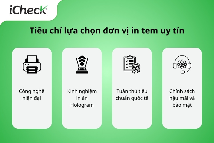 4 tiêu chí cơ bản khi lựa chọn đơn vị in tem Hologram 
