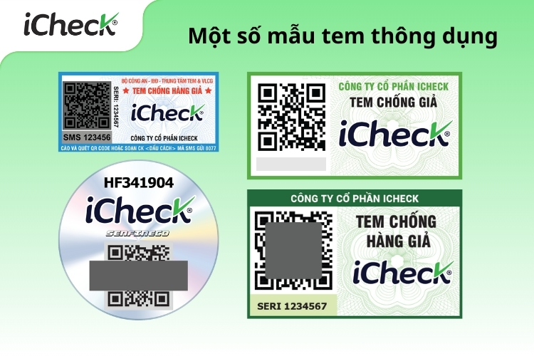 Một số mẫu tem chống giả thông dụng
