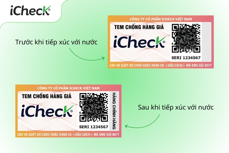 Mẫu tem chống giả công nghệ nước