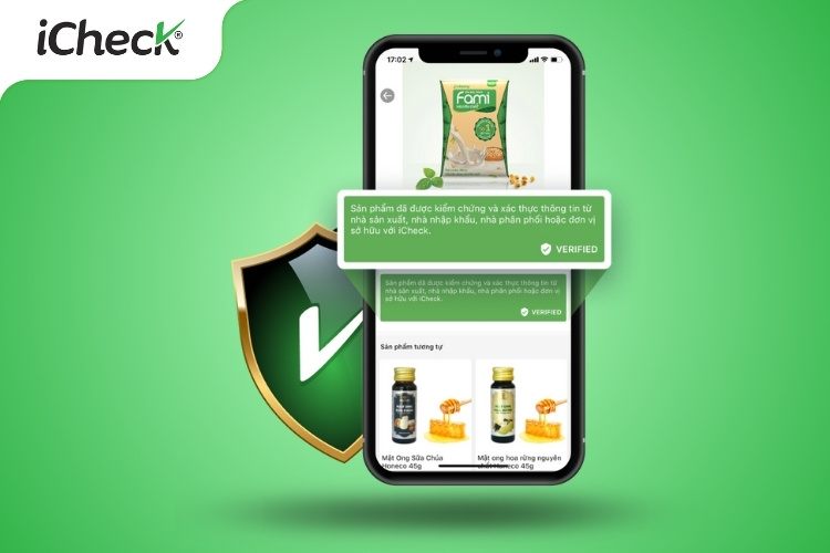 (Ảnh minh họa) Giao diện app iCheck Scan khi quét mã xác thực thành công