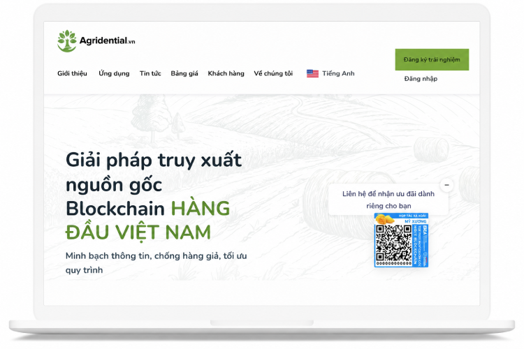 Website truy xuất nguồn gốc - Agridential