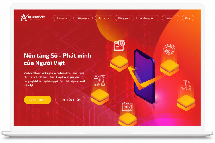 Giao diện website của CheckVN