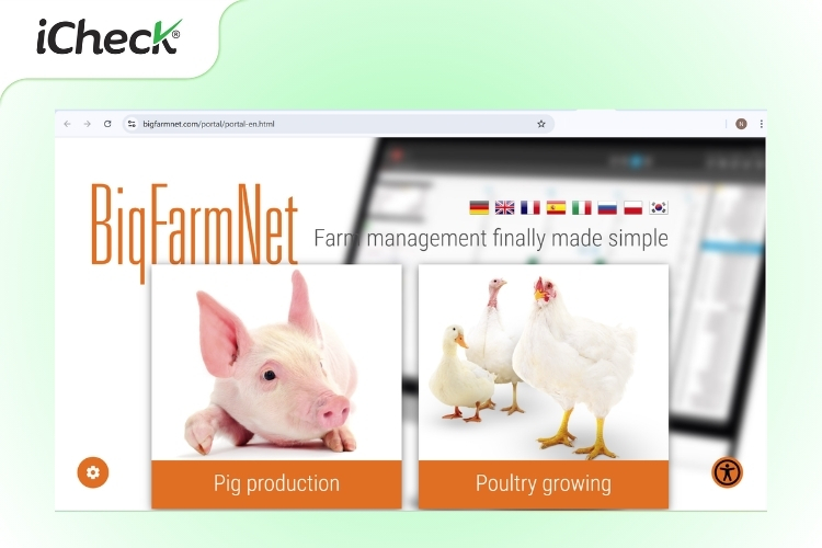 Trang web của BigFarmNet - phần mềm truy xuất nguồn gốc