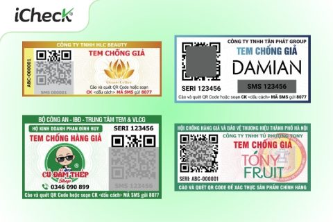 một số mẫu tem qr code chống giả
