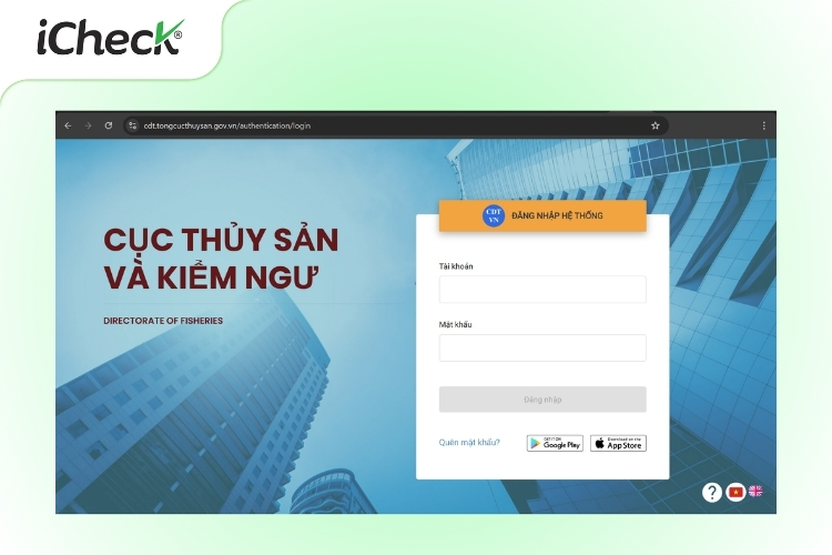 Ảnh chụp màn hình giao diện eCDT VN