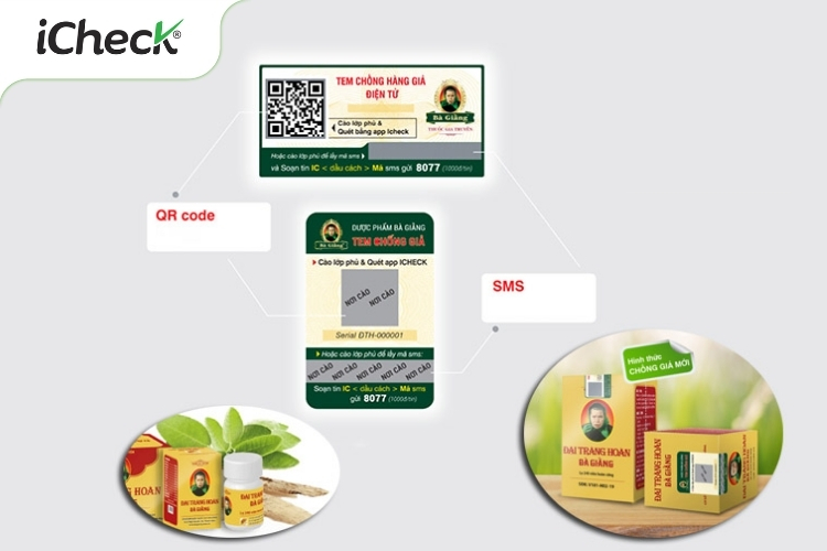 Tem chống giả điện tử QR của dược phẩm Bà Giằng