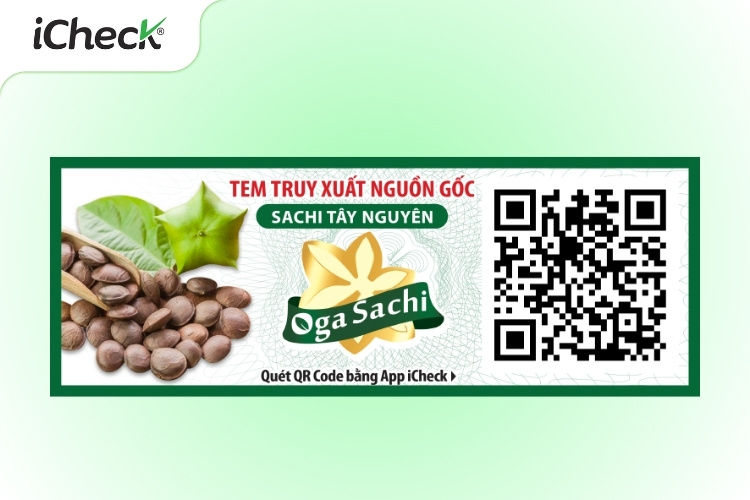 Ảnh tem truy xuất nguồn gốc sản phẩm của Oga Sachi
