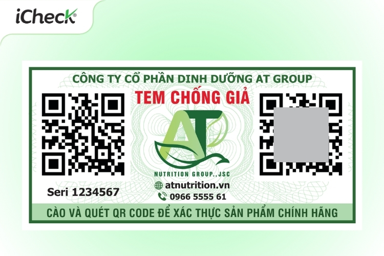 Ảnh tem chống hàng giả QR code phủ cào