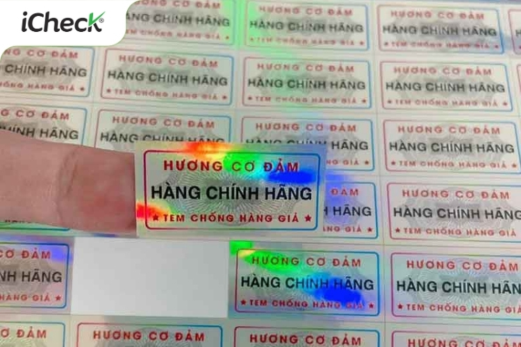 Tem chống giả đổi màu đơn giản