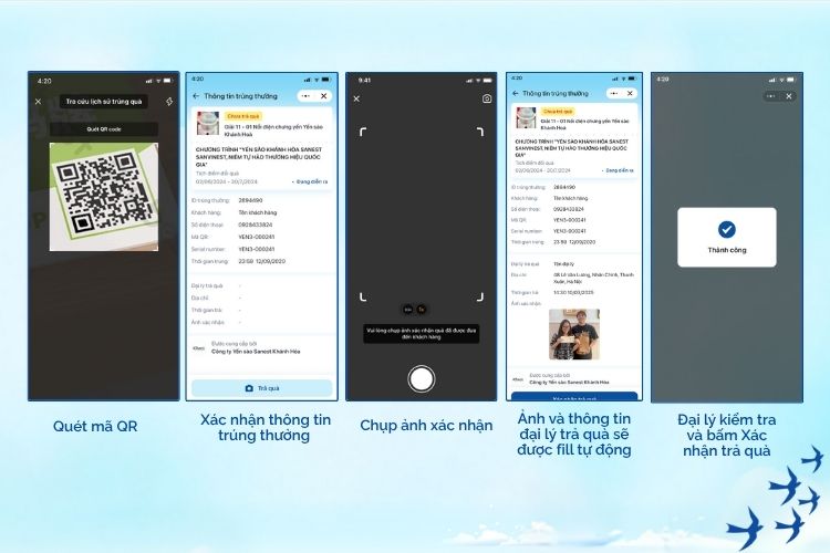 Quy trinh dai ly xac nhan tra qua