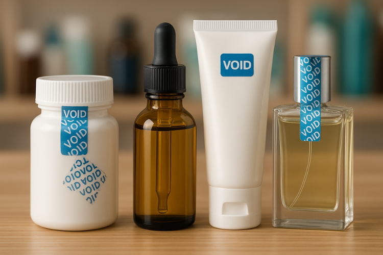 Ứng dụng cả tem VOID trên các sản phẩm minh họa