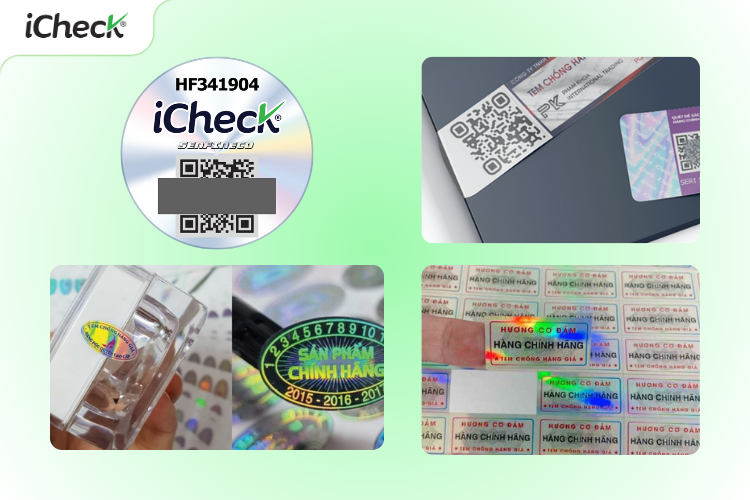 Mẫu tem Hologram 7 màu